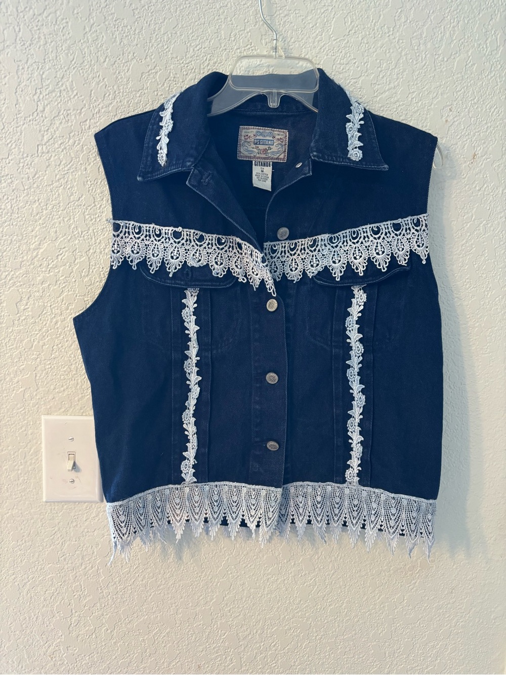 Gitano Dark Blue Denim Shirt with Embroidered Label
